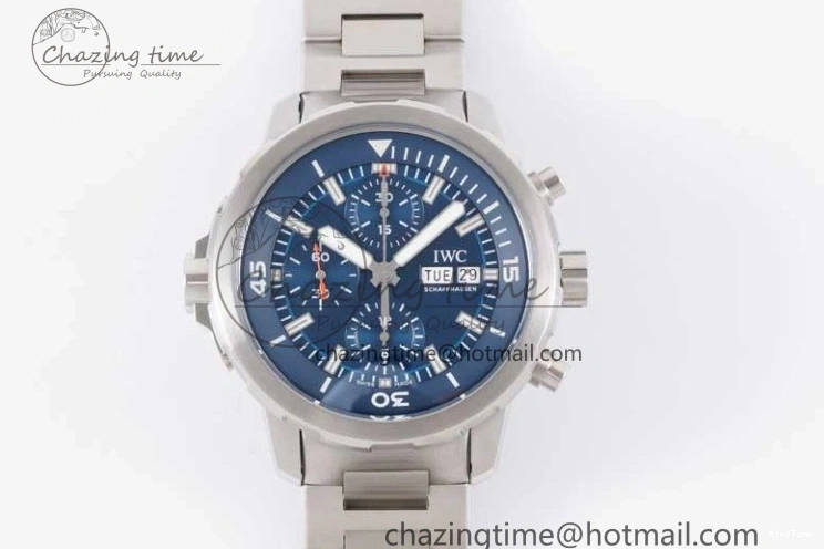 MIROTIME 0123 Aquatimer Chrono SS V6SF 1:1 Best Edition Blue Dial on SS Bracelet A Modern 7032